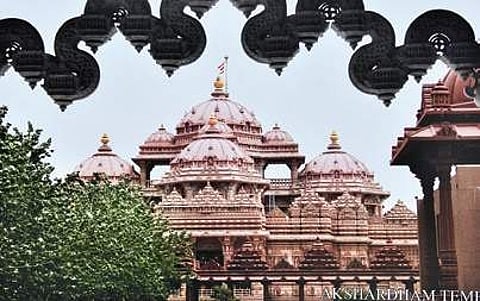 Pictures of the temples displayed at the exhibition