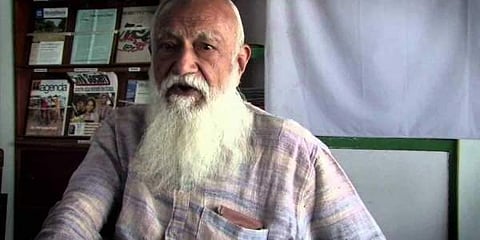 Environmental activist G D Agarwal . (Youtube screen grab)