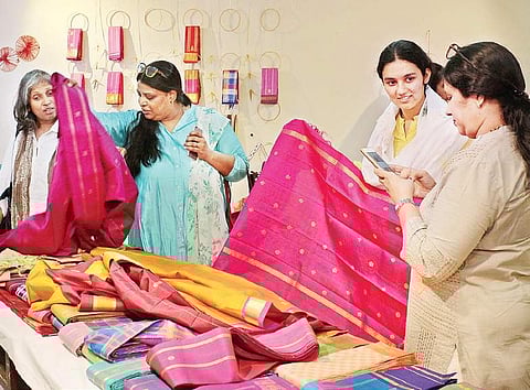 The silk saris were sold at a discount of 65 per cent Nakshatra Krishnamoorthy