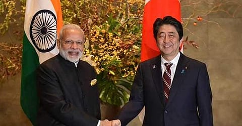 PM Modi with Japan PM Shinzo Abe (Photo | File)