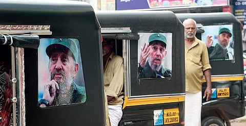 Representational image. PIn this file photo, paying homage to revolutionary leader Fidel Castro, a section of auto drivers in Kozhikode come out with photos of Fidel on their autos | T P Sooraj