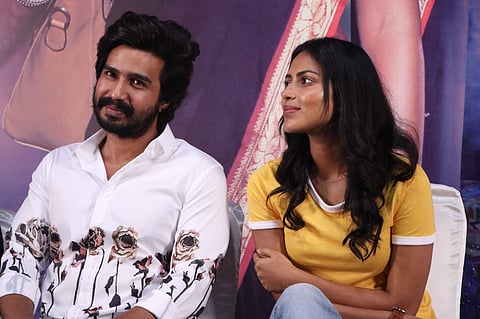 Vishnu Vishal, Amala Paul at 'Ratsasan' audio launch. (Photo | Cinema Express)