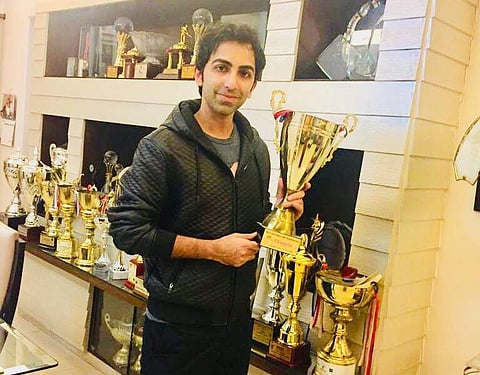 Nineteen-time world champion Pankaj Advani on Wednesday become the first Indian to win an Asian Snooker Tour event (Photo | Twitter/Pankaj Advani)