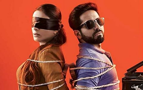 Tabu and Ayushmann Khurrana in 'Andhadhun. (Photo | IMDB)