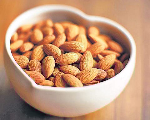 Almonds are also a source of many nutrients such as vitamin E, dietary fibre, protein etc, and offer nutrition in every bite.