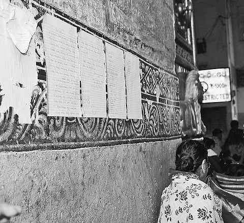 Letters put up by Chhattisa Niijog servitors in Puri on Friday | Ranjan Ganguly