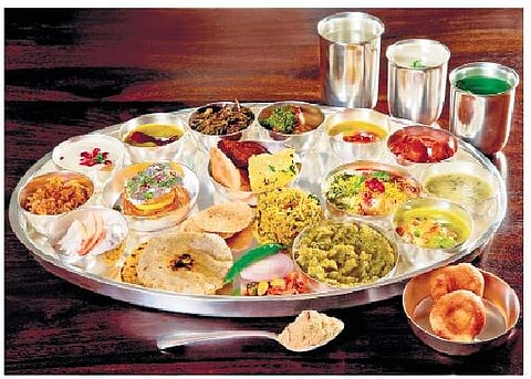 For the main course, we tried the traditional Rajasthani Baati with Dal Panchmel and Choorma.