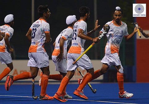 Indian junior men's hockey team beat New Zealand 7-1 in the Sultan of Johor Cup. (Photo | Hockey India/Twitter)