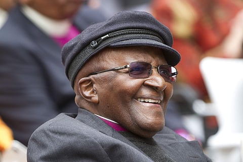 Anglican Archbishop Emeritus Desmond Tutu smiles as he celebrates his 86th birthday in Cape Town (File | AP)