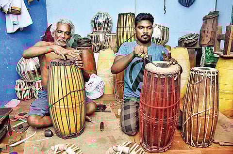 The mridangam beat makers