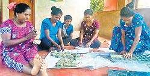 Tribal people of Karikkadav making soaps
