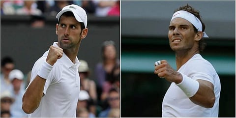 Novak Djokovic (L) and Rafael Nadal have faced each other 52 times so far. (File photos | AP)