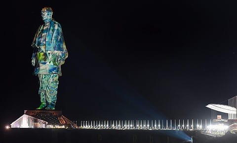 Statue of unity. (Photo | PTI)
