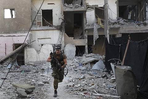 Image of a US-backer Syrian trooper for representational purpose (File photo | AP)