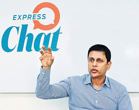 Telangana Chief Electoral Officer speaks to The New Indian Express’ editorial team in Hyderabad on Sunday | S Senbagapandiyan
