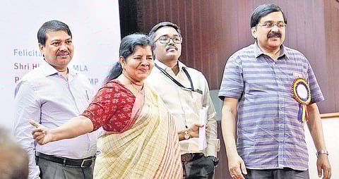 Fisheries Minister J Mercykutty Amma during the Southern Fisheries Ministers Conclave 2018 in Kochi on Sunday | Melton Antony