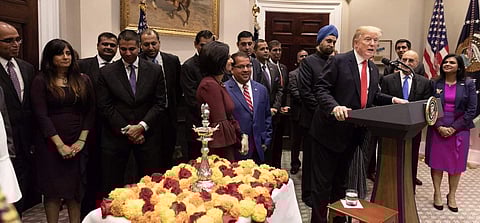 Trump hostind Diwali Celebrations at White House. (Photo: Twitter / @realDonaldTrump)