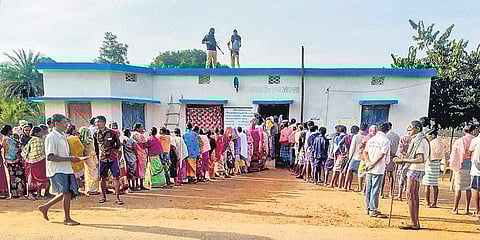 A record 76% turnout was registered in the first phase of the Assembly polls for 18 seats in Chhattisgarh on November 12 | pti