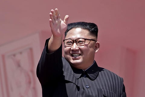File photo of North Korean leader Kim Jong Un waves after a parade for the 70th anniversary of North Korea's founding day in Pyongyang, North Korea. (Photo | AP)
