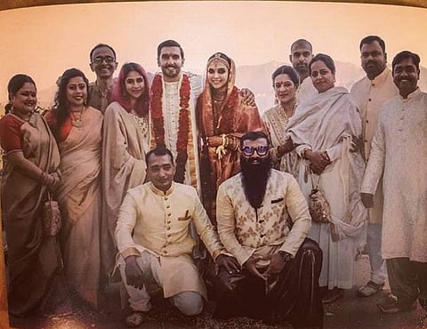 DeepVeer fans went crazy Friday after another photograph of actors Deepika Padukone and Ranveer Singh's wedding was released today, this time courtesy Ranveer's stylist Nitash Gaurav. (Photo | Instagram)