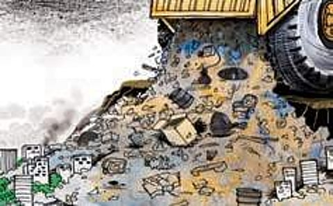 Heavy fine for dumping waste in the open in Guntur