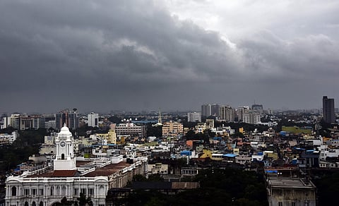A picture of the clouds over the city on Tuesday (Photo | EPS/Ashwin Prasath)