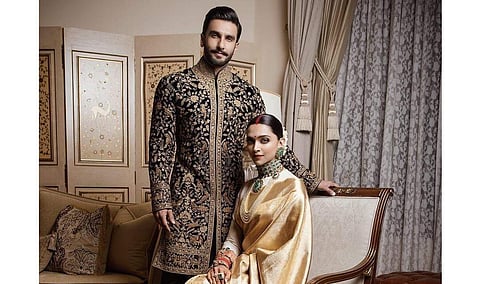 Ranveer Singh and Deepika Padukone at their Wedding reception in Bengaluru