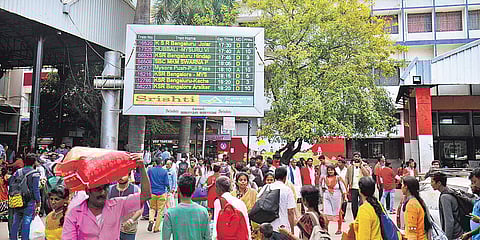 Digital screen at Krantivira Sangolli Rayanna (Bengaluru City) Railway Station Pushkar V