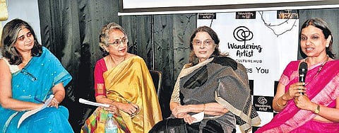 (From left) Gayatri Abraham, founder of Padme; counsellor Saras Bhaskar, Chandra Thanikachalam, VP of Indian Council for Child Welfare and paediatrician Sharada Srinivas at a panel discussion D Sampathkumar
