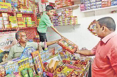 A crackers shop at Press Club Road in Kochi Melton Antony