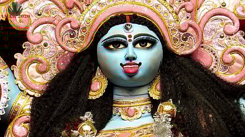 The male members of the puja committee and the locality prepare 'prasad and bhog' (food) for the deity besides undertaking other tasks. (Youtube screen grab)