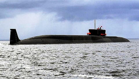 INS Arihant and underwater B-05 missile.(Photo |DRDO)