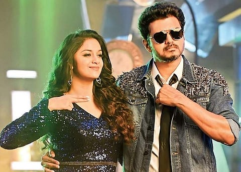 Keerthy Suresh and Vijay in 'Sarkar'