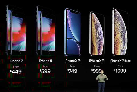 Phil Schiller, Apple's senior vice president of worldwide marketing, speaks about the new Apple iPhone XS, iPhone XS Max and the iPhone XR. (Photo | Associated Press)