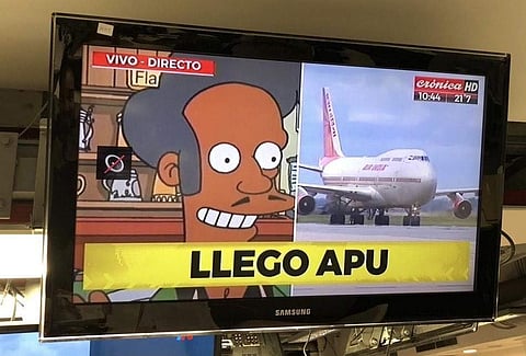 'Apu' arrives read the headline. (Photo | Twitter)