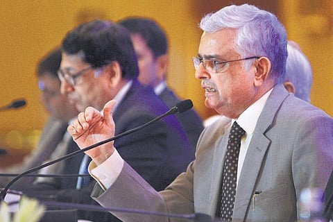 Chief Election Commissioner OP Rawat during a press meet, in Hyderabad on Friday | R Satish Babu