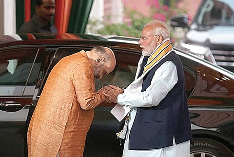 PM Modi with BJP president Amit Shah. (Photo | File)