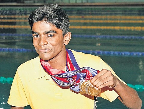 K Saran won one individual and three relay gold medals on Sunday