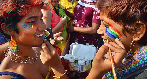 The pride parade was also disabled-friendly. Vehicles were arranged for those who couldn't walk. (Photo | Pushkar V)