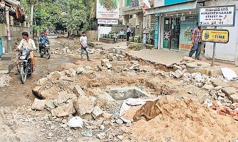 Roads have been dug up, sewage lines damaged and manholes left open in the name of road repair, making life hell for the residents of Himayat Nagar road number 5, in Hyderabad | S senbagapandiyan