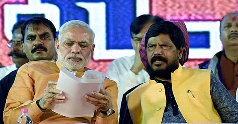 Union Minister Ramdas Athawale with Prime Minister Narendra Modi (File Photo | PTI)