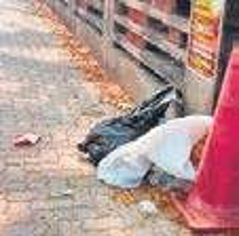 Waste strewn across the streets of Fort Kochi