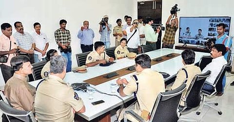 Commissioner of Police inaugurates video conferencing facility Vijayawada police commissionerate