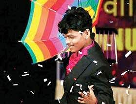 S Ananthu performing magic show.