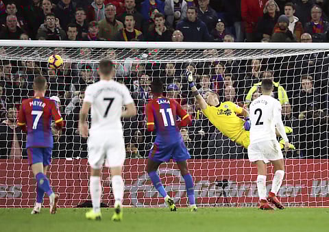 Crystal Palace's Andros Townsend, not pictured, scores his side's second goal of the game beating Burnley's goal keeper Joe Hart | AP