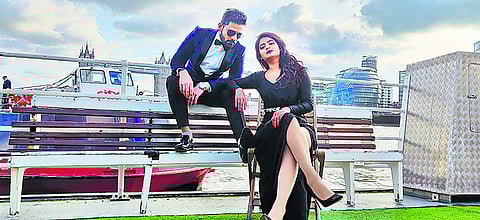 Gurunandan and Mrudula in a still from Raju James Bond.