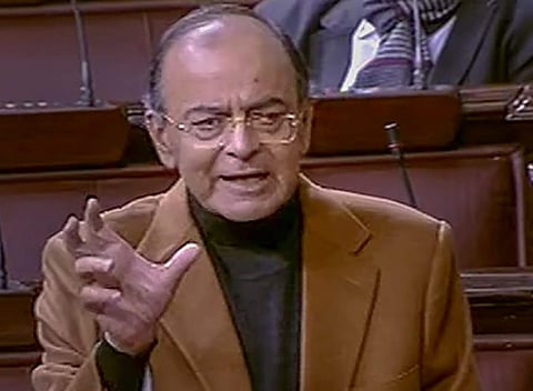 New Delhi Union Finance Minister Arun Jaitley speaks in the Rajya Sabha during the Winter Session of Parliament in New Delhi Friday Dec. 21 (Photo | PTI)