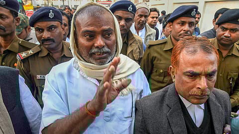 Patna Suspended RJD MLA Raj Ballabh Yadav leaves the court after being sentenced to life imprisonment for raping a minor girl in 2006 in Patna Friday Dec. 21 2018.