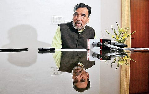 Labour minister Gopal Rai addresses the media on Friday | naveen kumar