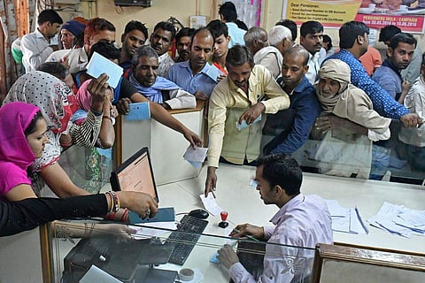 Scene of a bank post-demonetisation (File | Bloomberg)